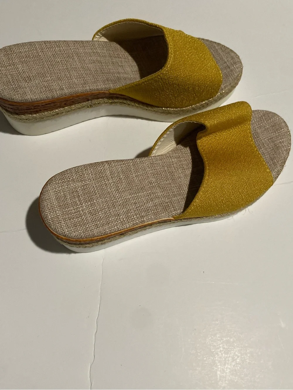Yellow Slide Sandals for Women - Lightweight Summer Slip-Ons
